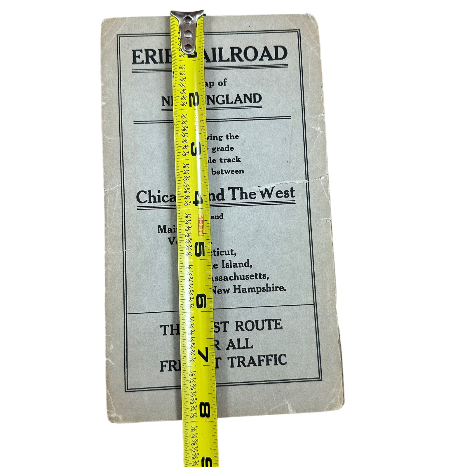 Antique Erie Railroad Map of New England Chicago & the West Booklet 1920s? FLAWS