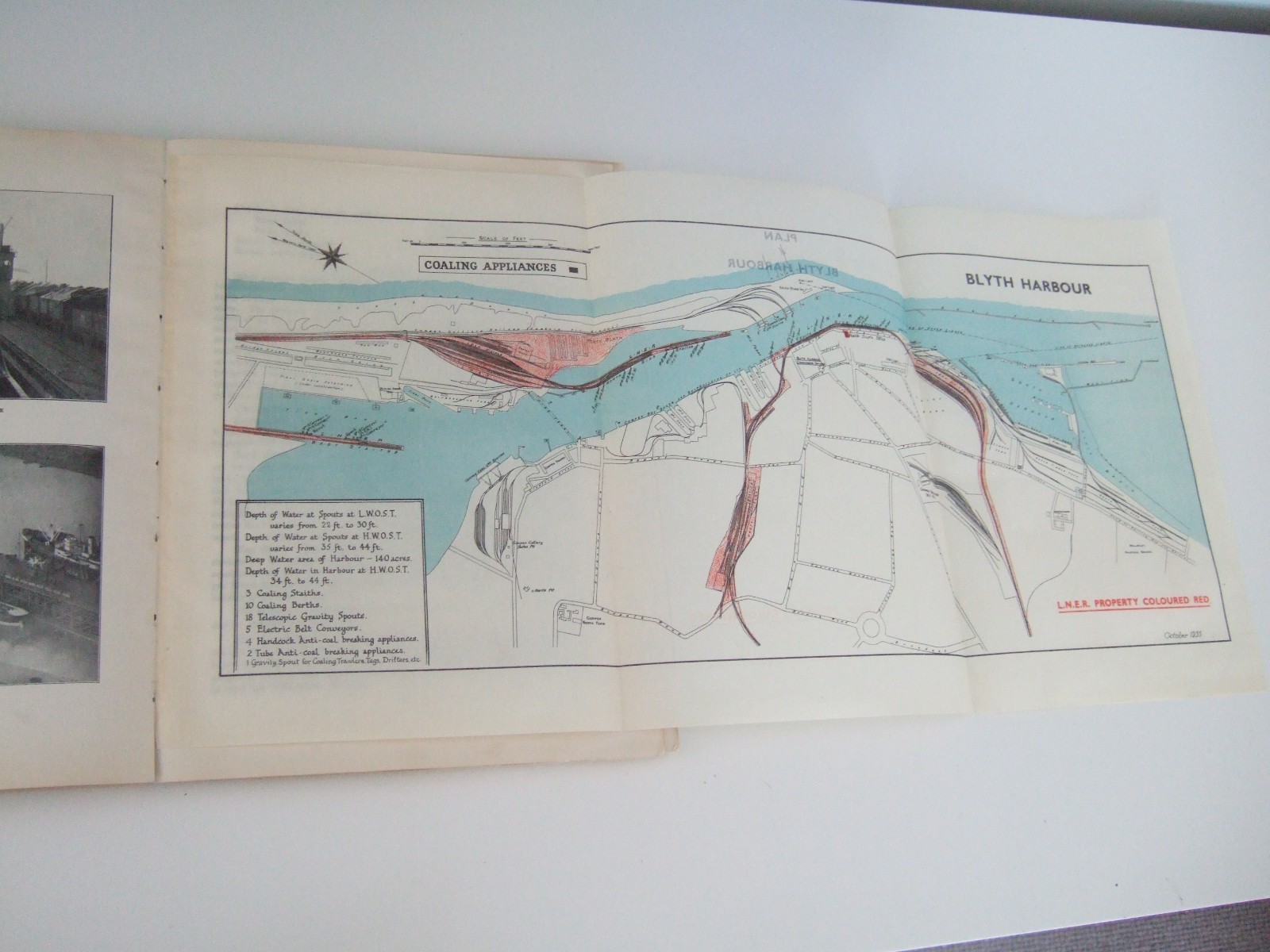 1936 Ports of the LNER Book. 11 Fold-Out Dock Plans. Dock Info, Steamer Services