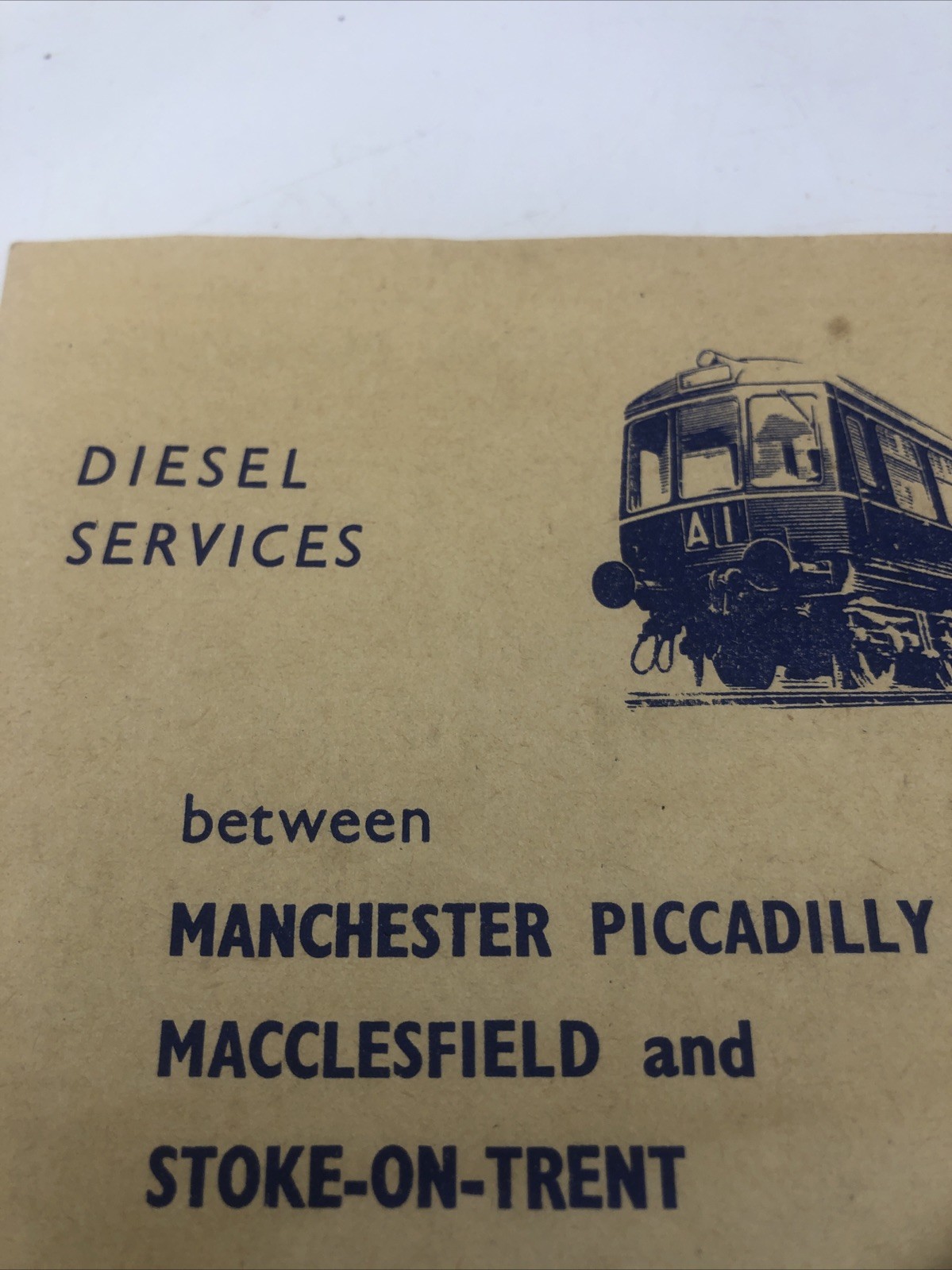 1960 British Railways Diesel Service Timetable Manchester , Picca , Macclesfield