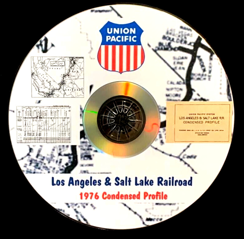 Union Pacific 1976 Los Angeles and Salt Lake Railroad Profiles PDF Pages on DVD