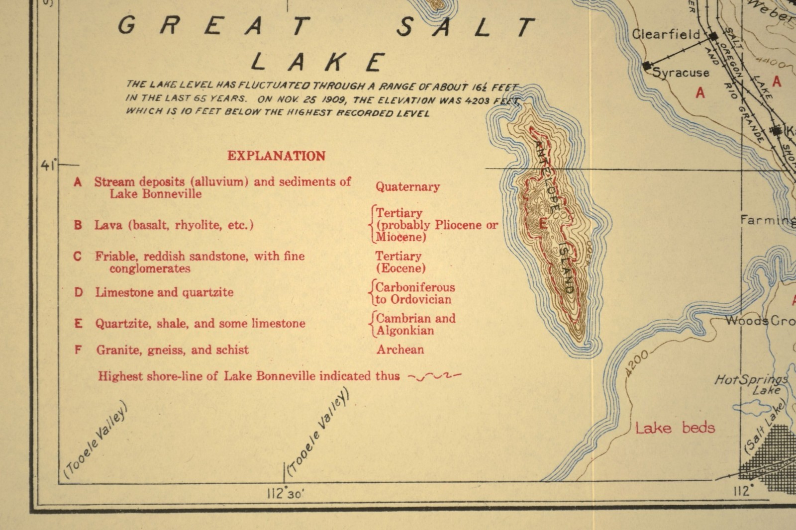 1915 Union Pacific Railroad Map Lucin Cutoff Ogden Utah Brigham Salt Lake City