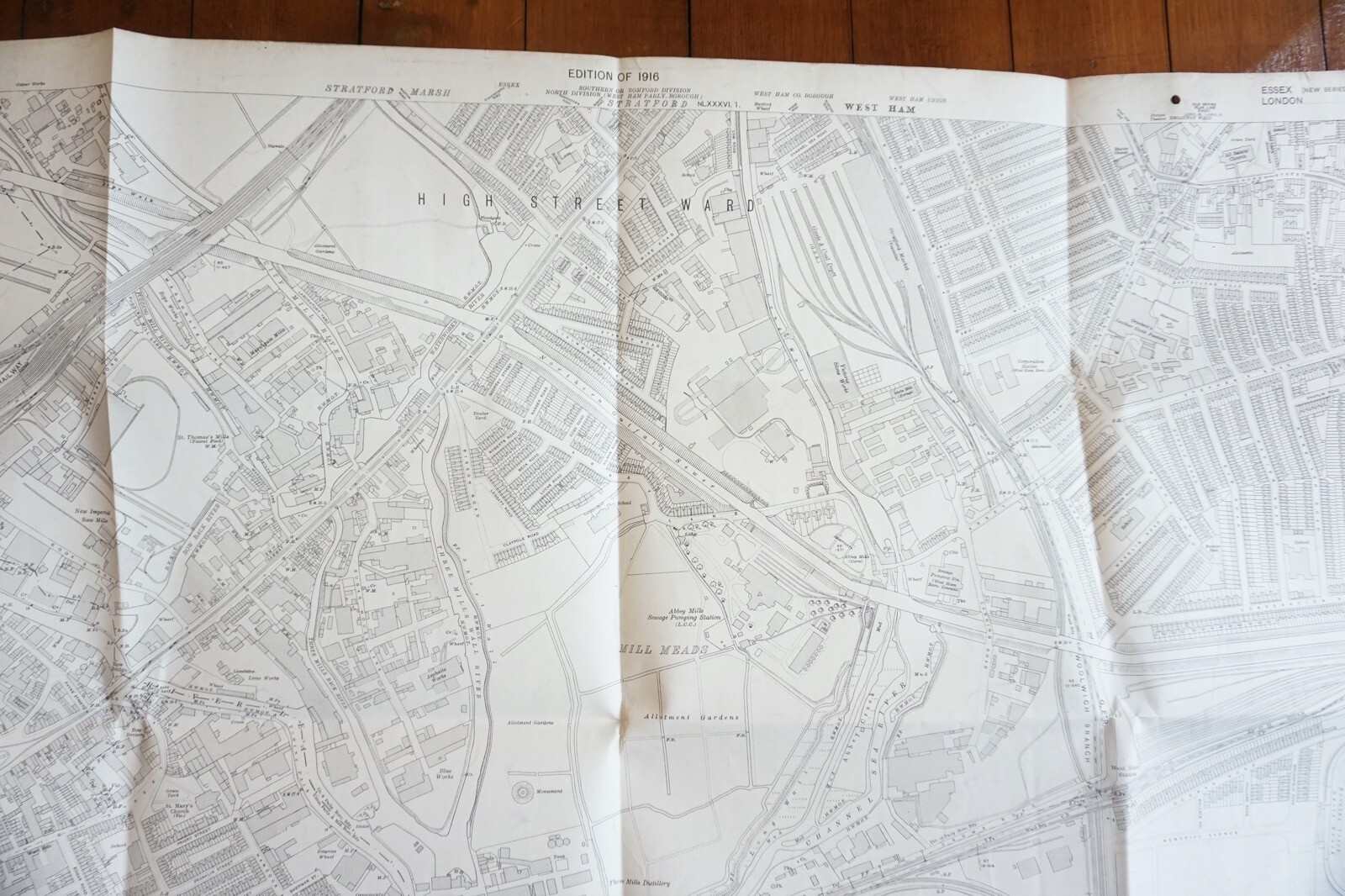 1916 Bromley GER Midland Rly London Tilbury Southend Junction OS Railway Map