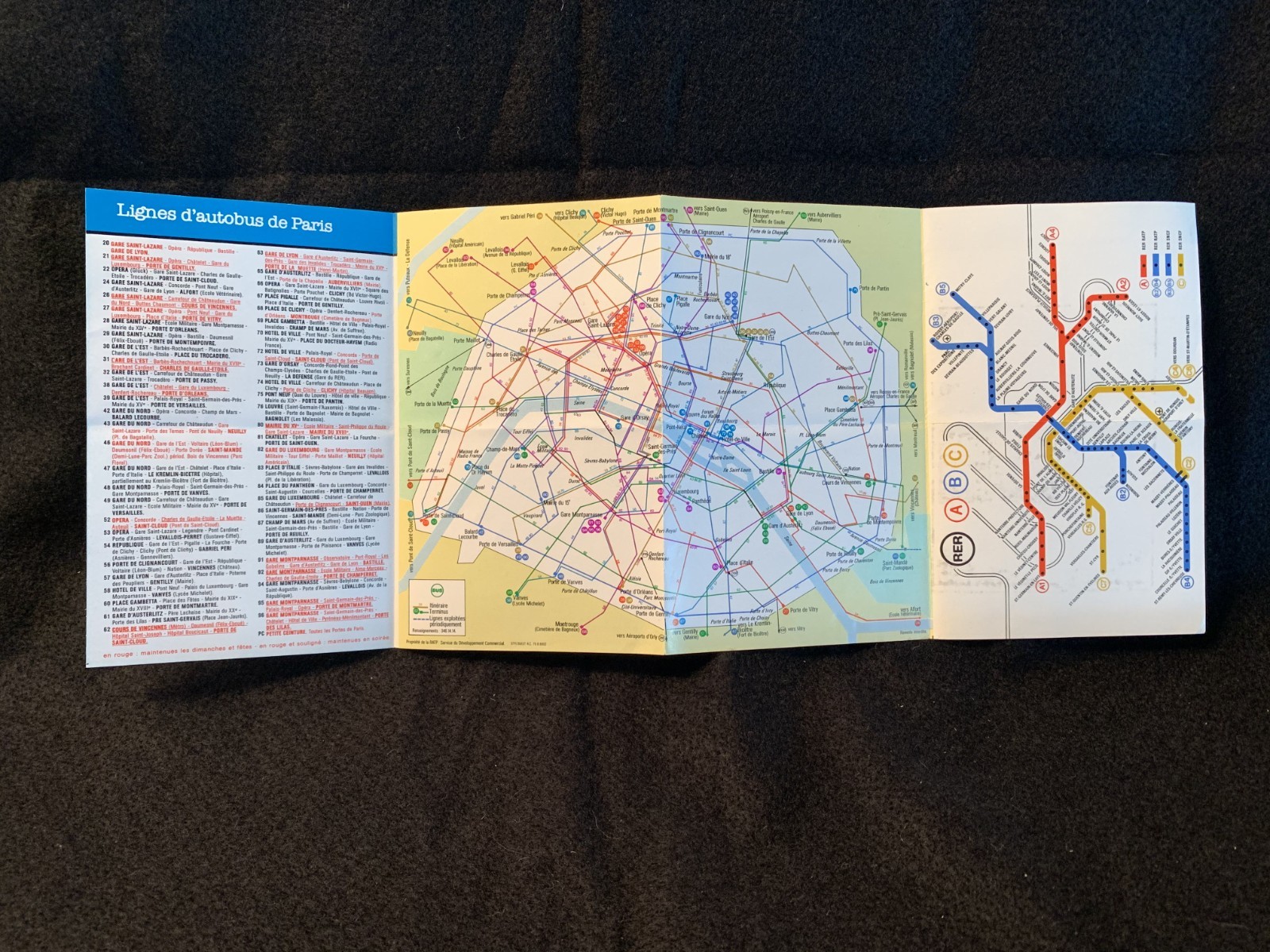Paris/London Transit Ephemera (’83 Paris Bus Map, ’09 Tube Map, 2 Oyster Cards)