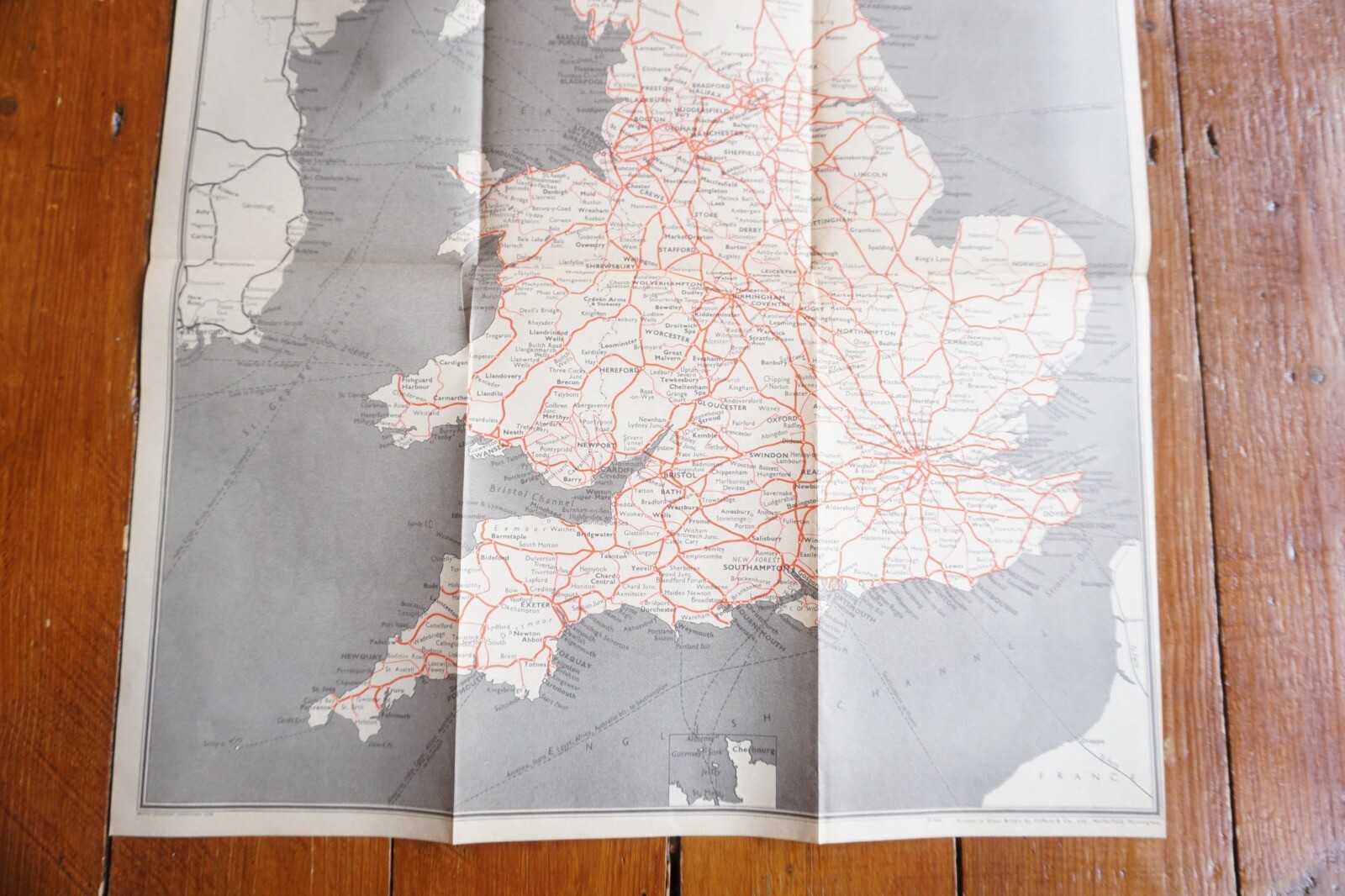 1957 British Rail Scottish Passenger Network Railway System Map VGC