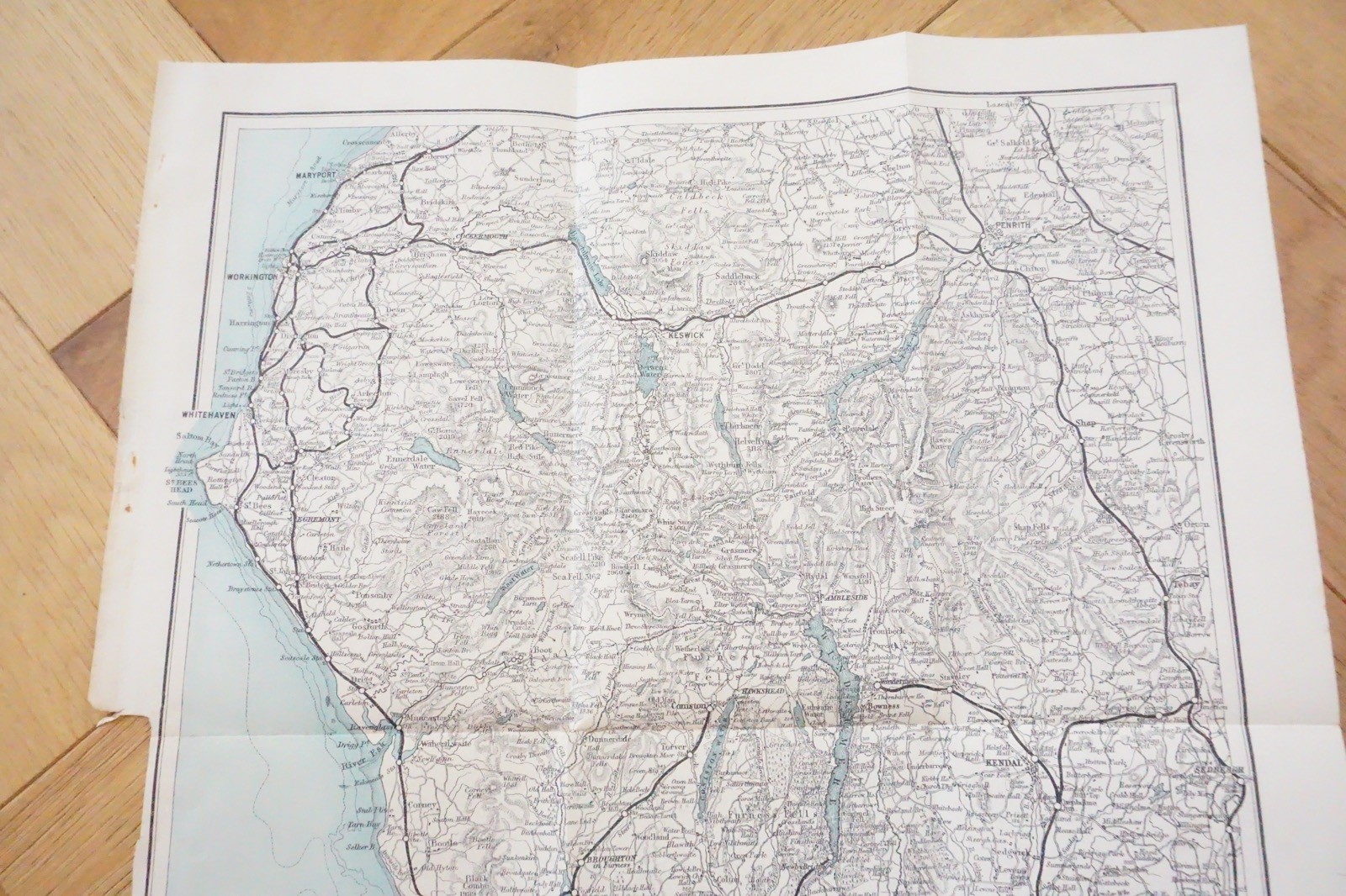 LMS Lake District Railway Map 37cm x 30cm