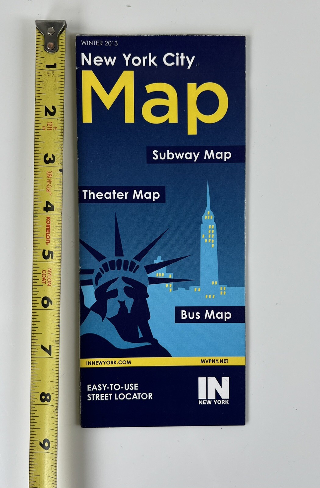 Winter 2013 NYC Subway Theater Map INNEWYORK Ephemera Folding Paper Map Broadway