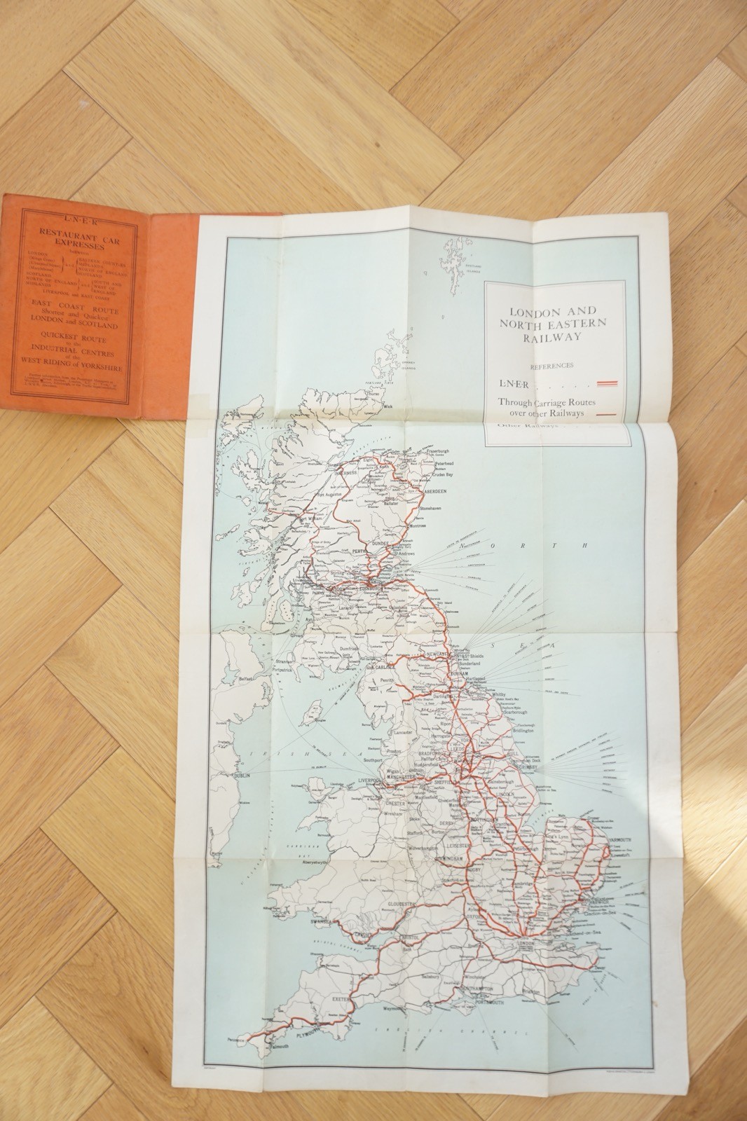 c1925 LNER London & Connecting Railways Map LNER Pocket Map