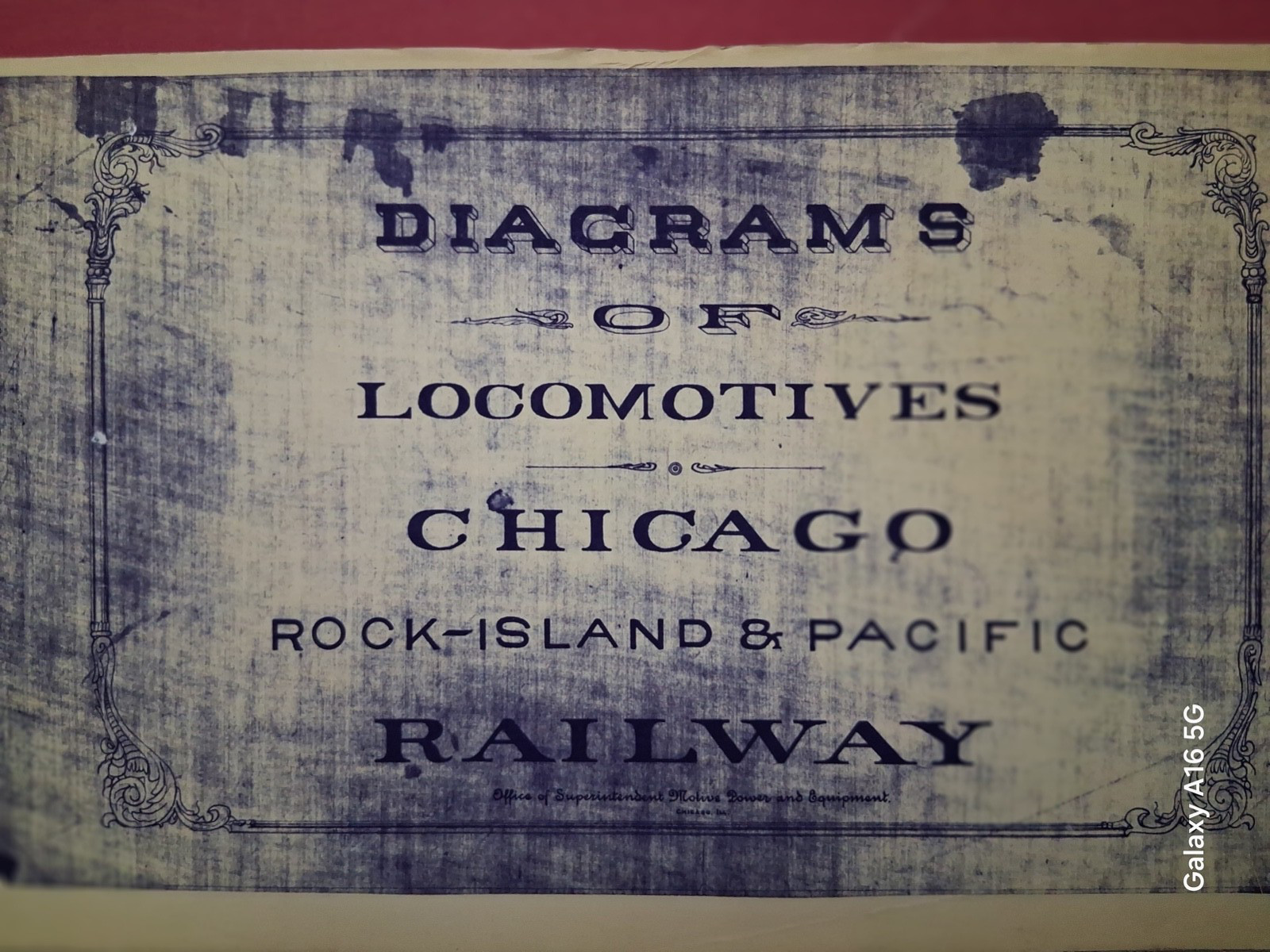 CHICAGO ROCK ISLAND & PACIFIC RAILROAD 4-6-2 LOCOMOTIVE ORIG 1903 BLUEPRINT DATA