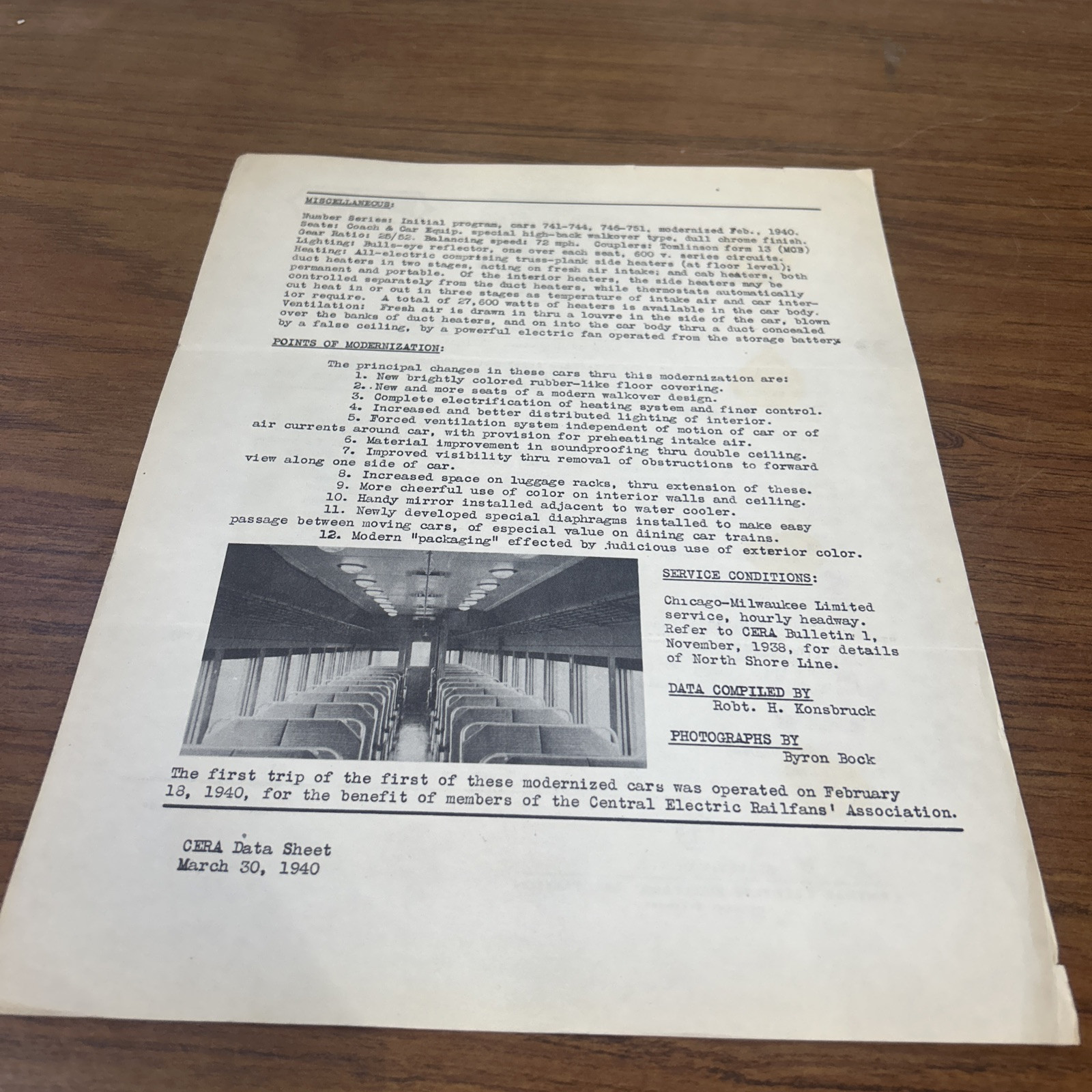 Central Electric Railfans’ Association 1940 Chicago North Shore & Milwaukee RR