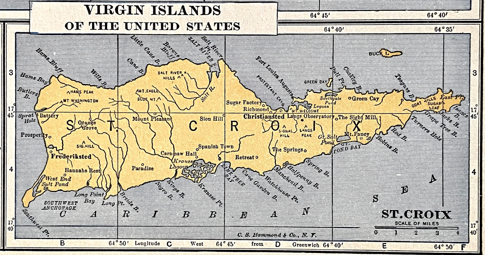 ALASKA, HAWAII & US VIRGIN ISLANDS 1935 County & Railroad Maps. Hammond 9×12″