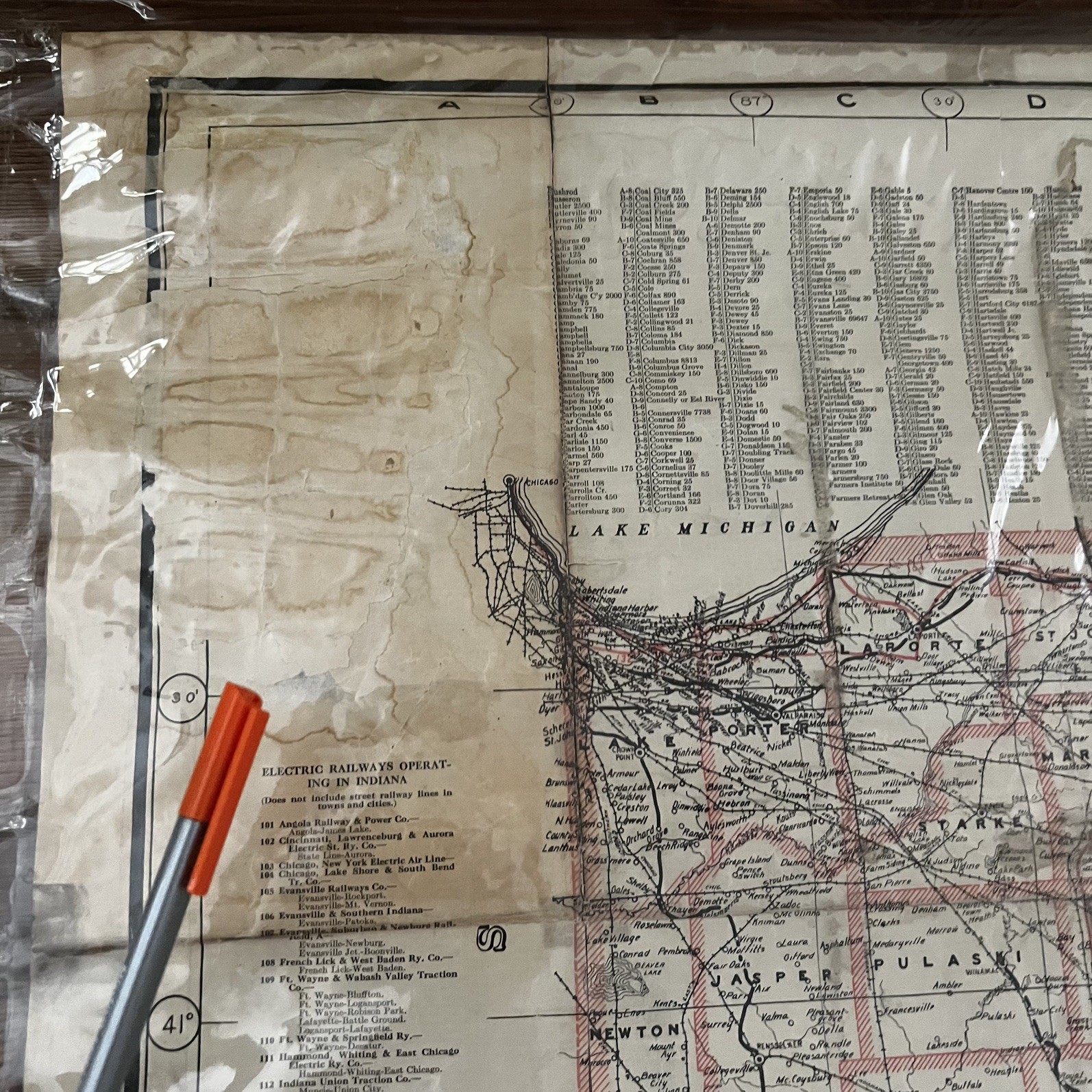 1911 Antique THE BULLARD COMPANY “Heart of the Middle West” Map