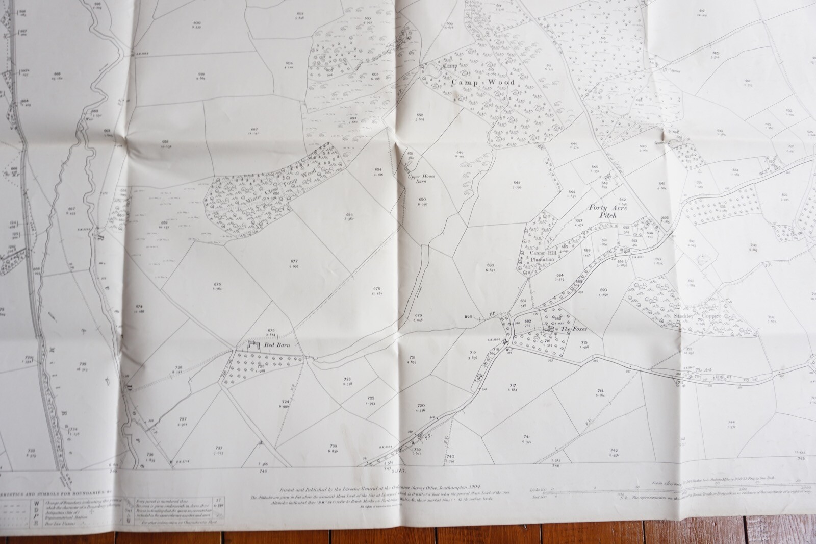 1904 1922 Abbey Dore Forty Acre Pitch Herford GWR Great Western OS Railway Map