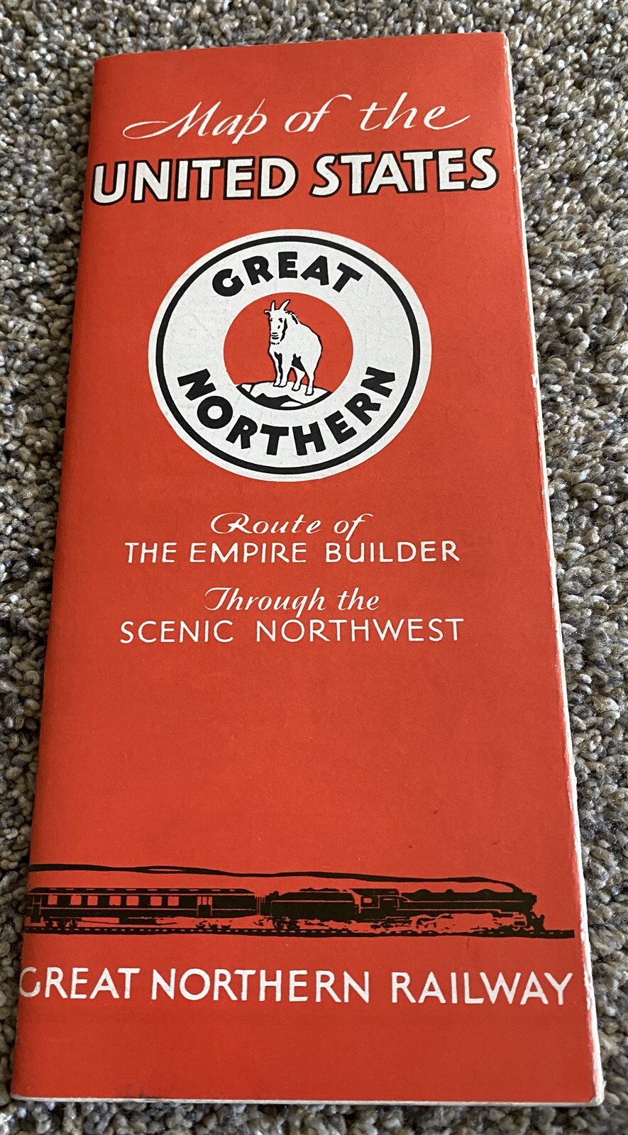 1932 Great Northern Railroad Empire Builder Map of the United States & Brochure