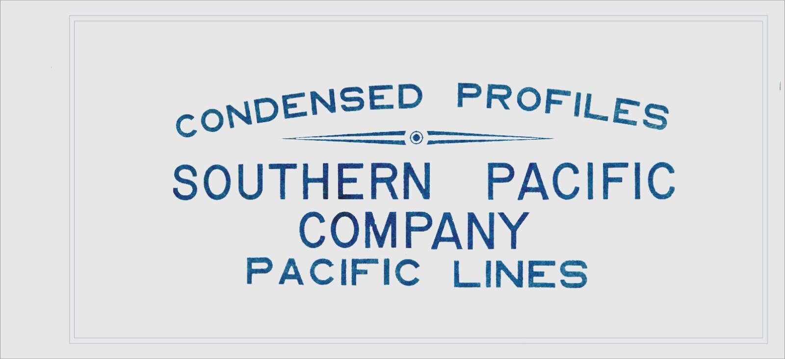 Southern Pacific Railroad 1960 Condensed Profile PDF pages on DVD
