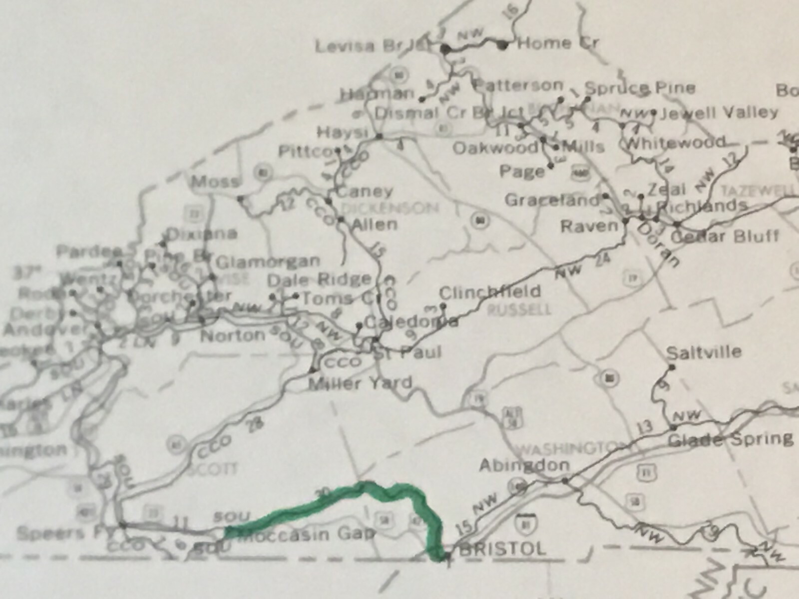 Vintage 1976 Delaware-Maryland-Virginia Railroad Transportation Map●FRA●11″x17″