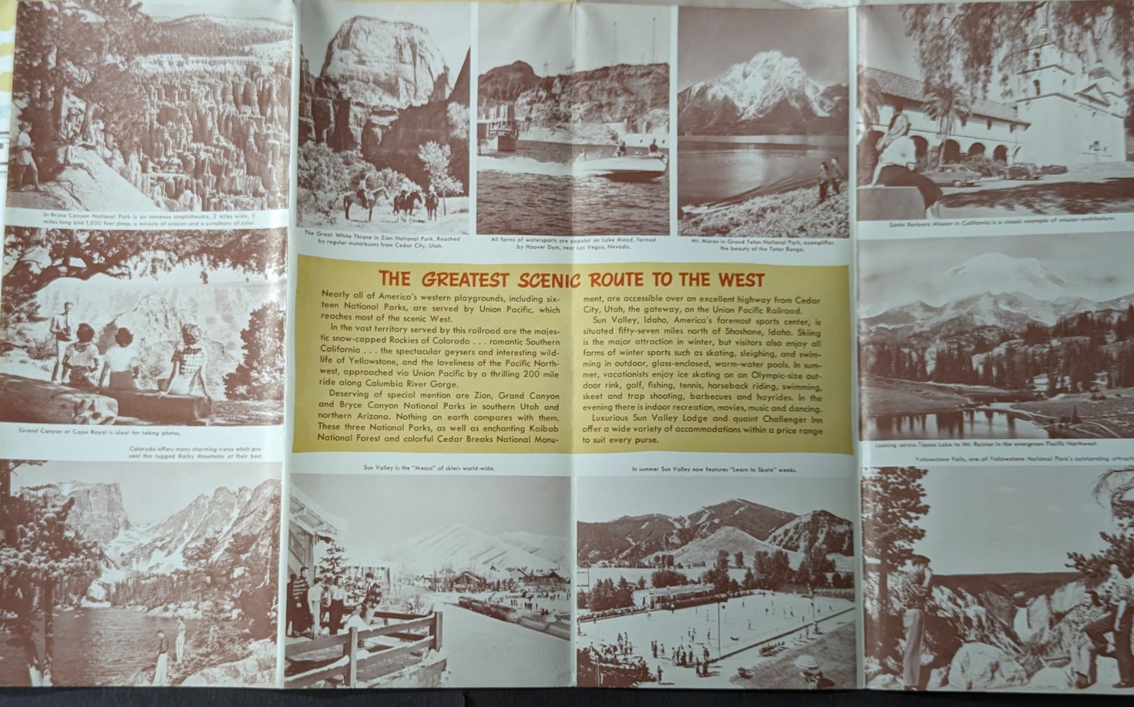 ***VINTAGE 1959 UNION PACIFIC RAILROAD U.S.A. MAP BROCHURE***