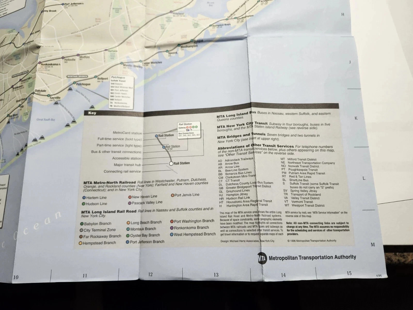 RARE Vintage MTA Regional Transit Guide Map NYC New York City LIRR Railroad SIRT