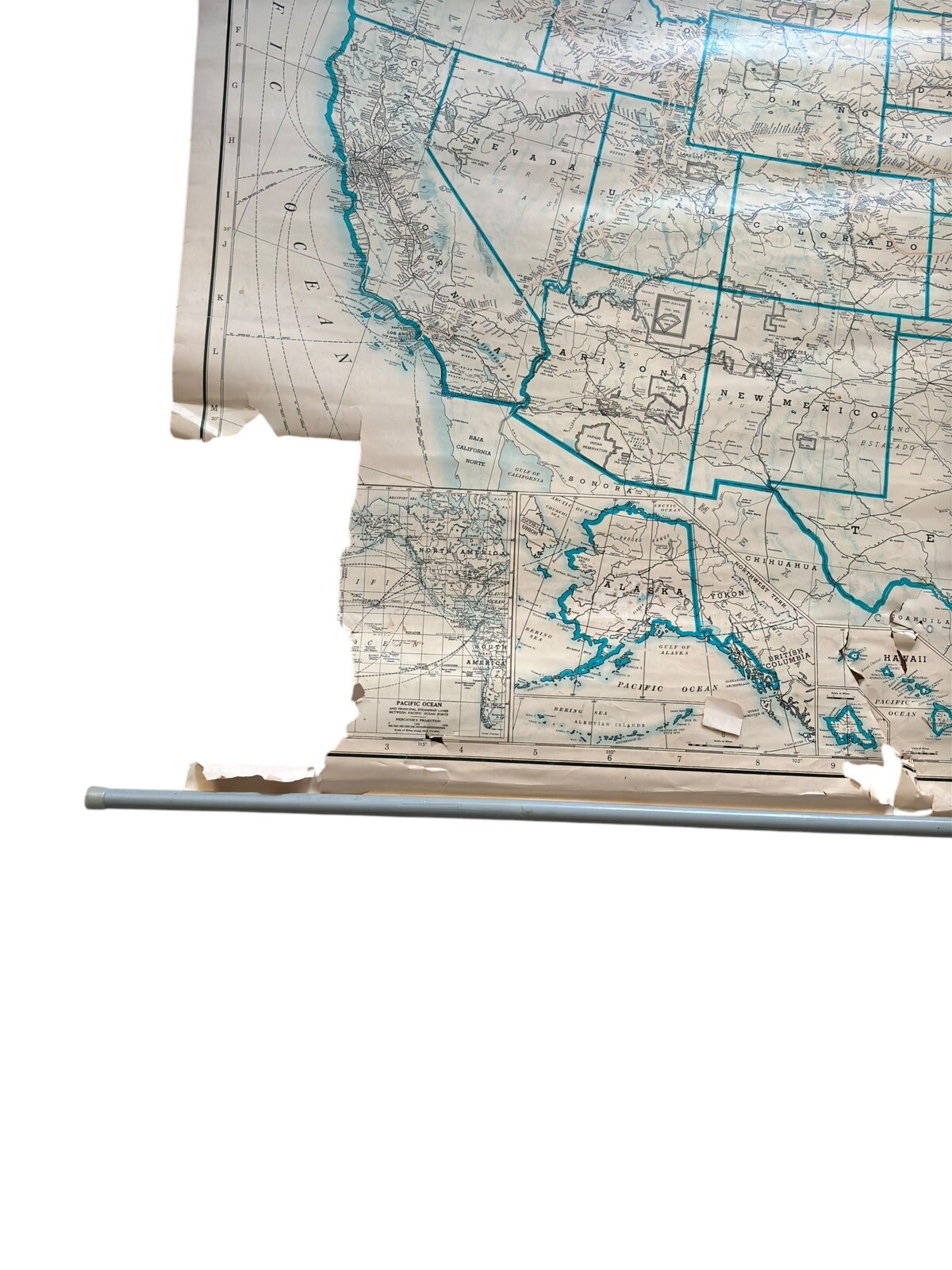 Vintage Map of Union Pacific Railroad United States