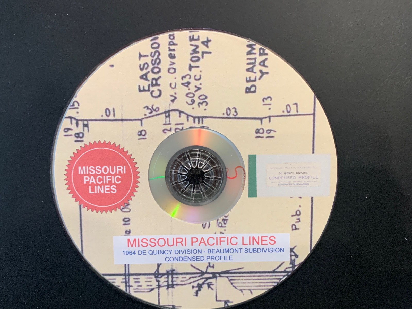Missouri Pacific 1964 DeQuincy Div Beaumont Condensed Profile PDF Pages on DVD