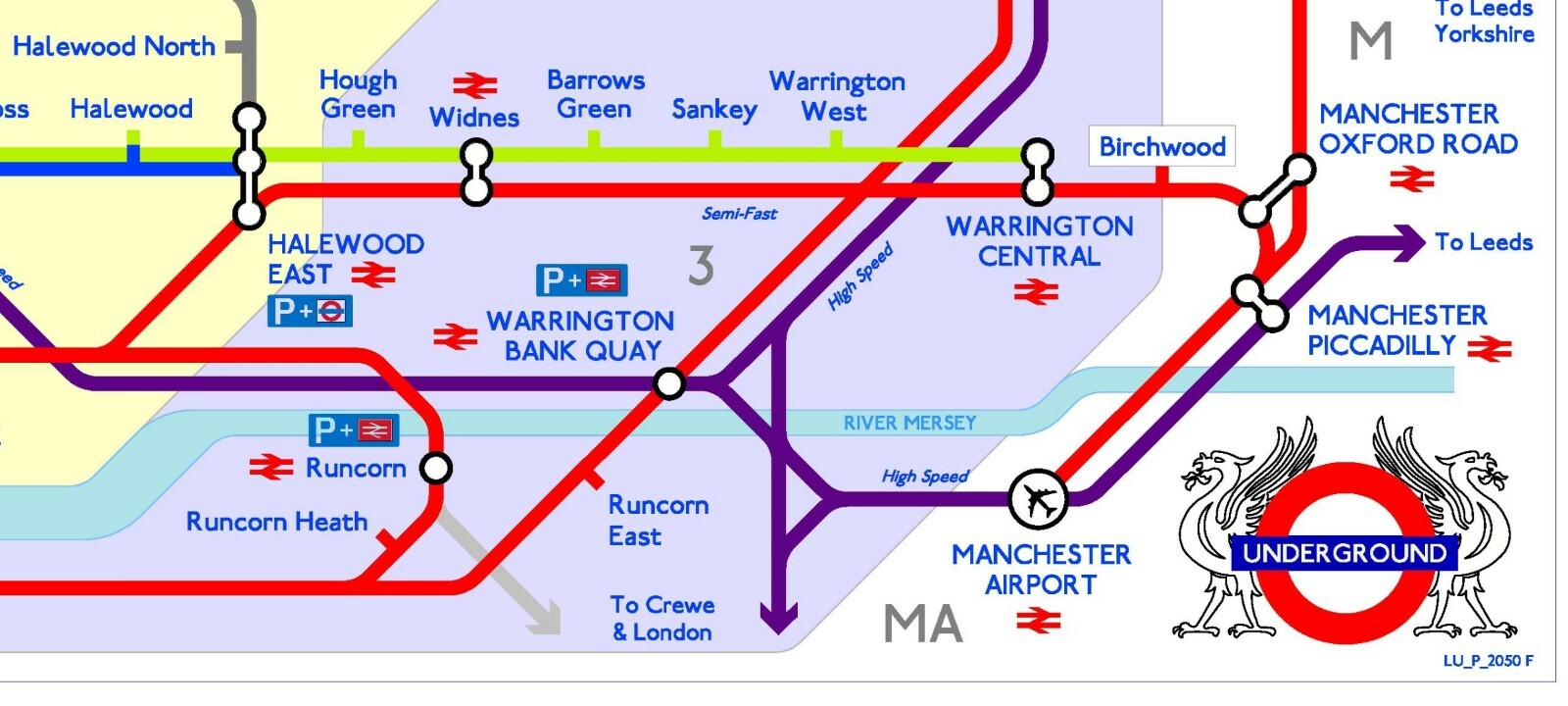 Liverpool Underground Tube Map – Large Artwork Maxi Poster – London Underground