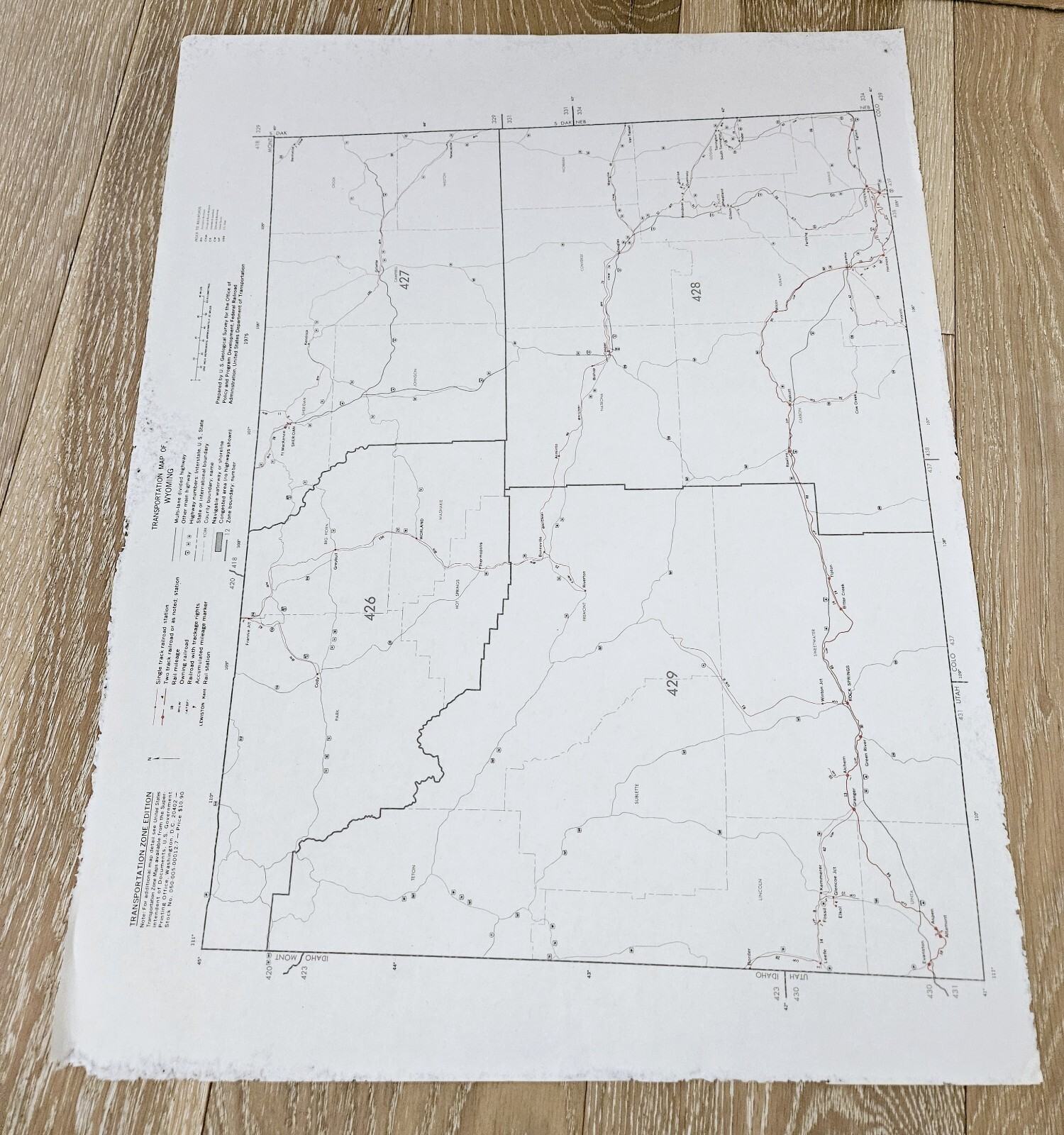 1975 US States Transportation Maps Set of 82 Fed Railroad Administration 22 x 17