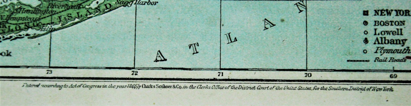 1865 Guyot Physical Map New England States 10 ¾” x 8 ¼” (BI#2100-RA/191108)
