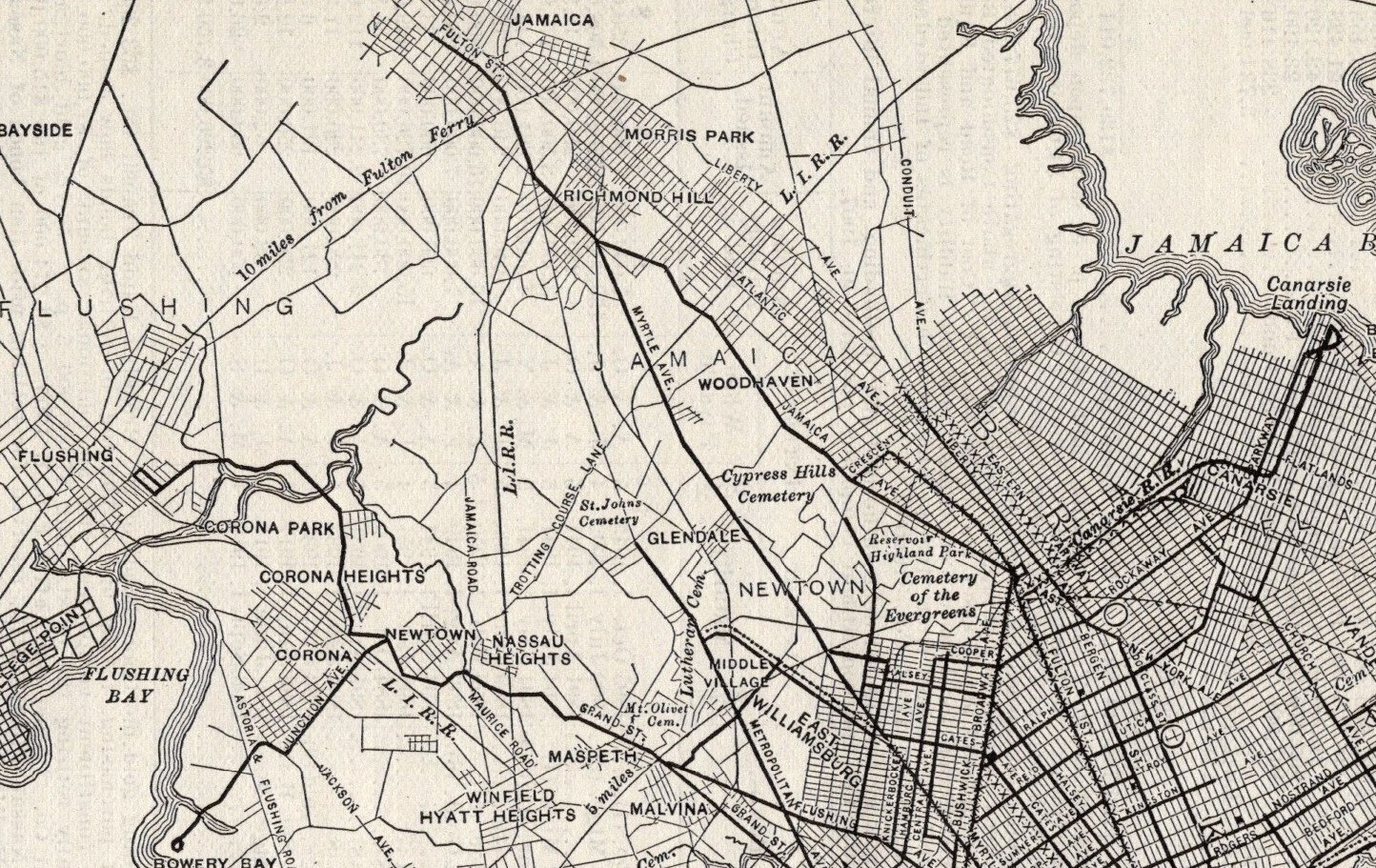 1908 Antique Brooklyn Rapid Transit Map Street Railway System Map 2008