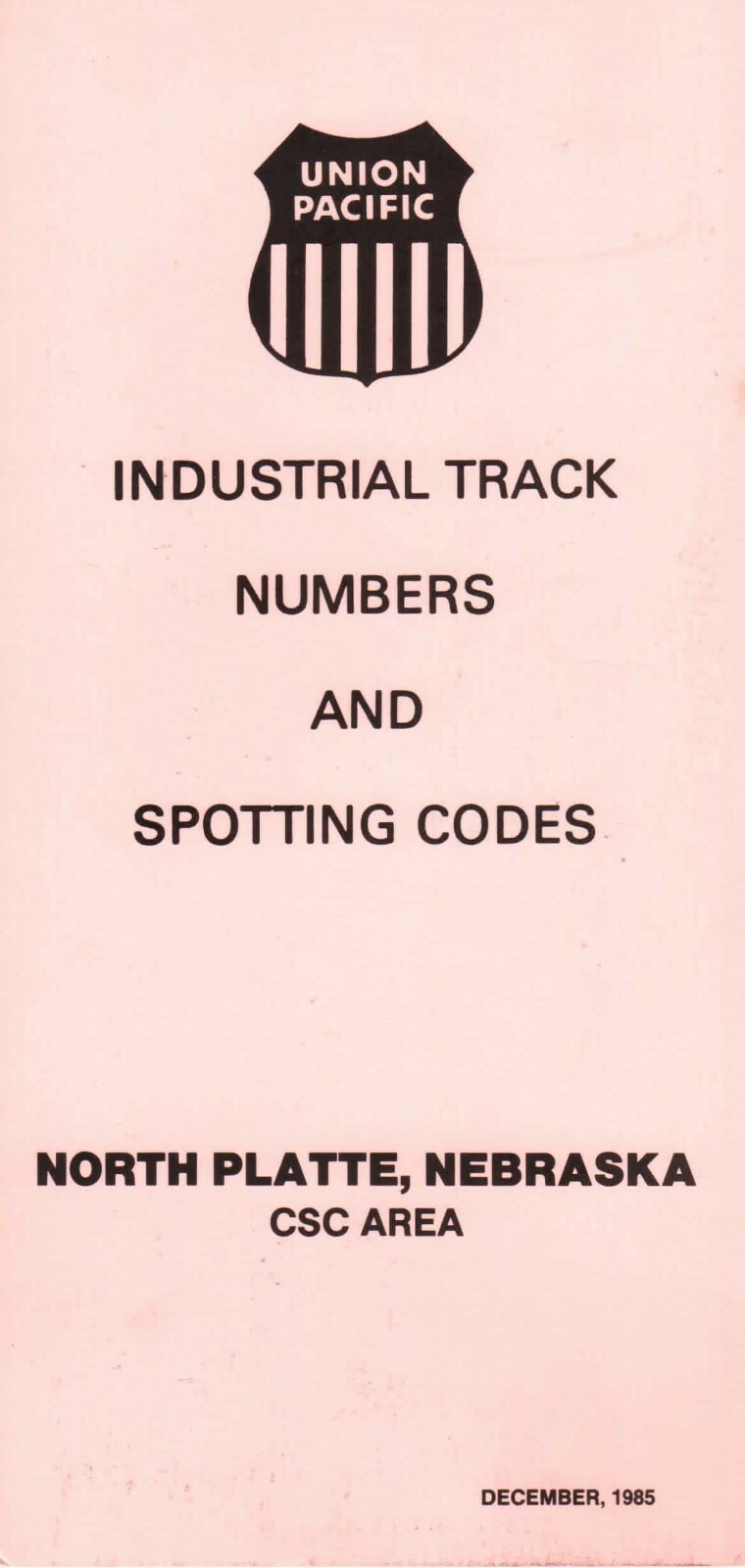 Union Pacific 1985 North Platte Nebraska ZTS PDF pages on DVD