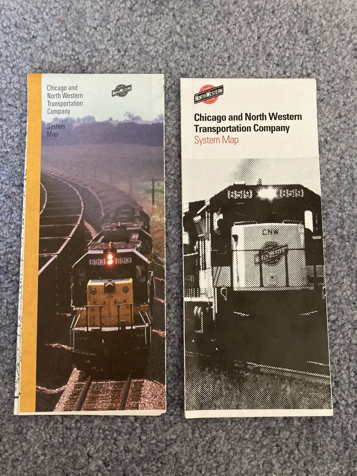 Chicago & North Western Railway System Maps. 1985 & 1993