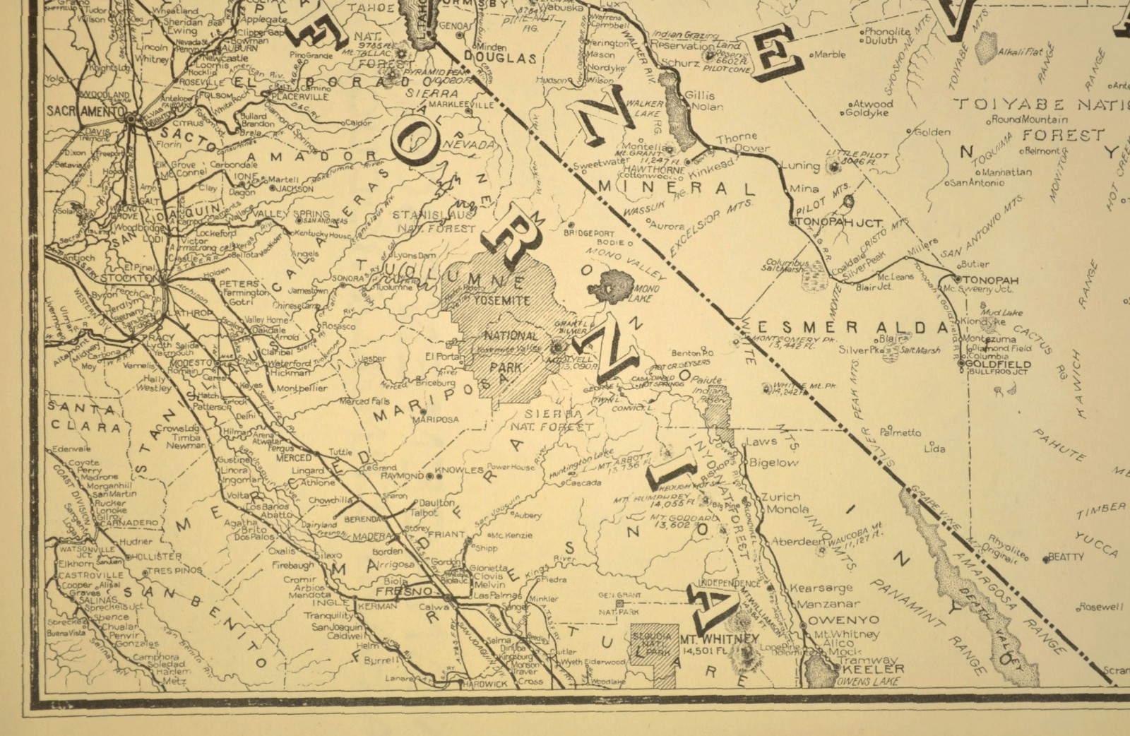 ca 1945 Southern Pacific Railroad Map Salt Lake Division Lucin Cutoff Crossing