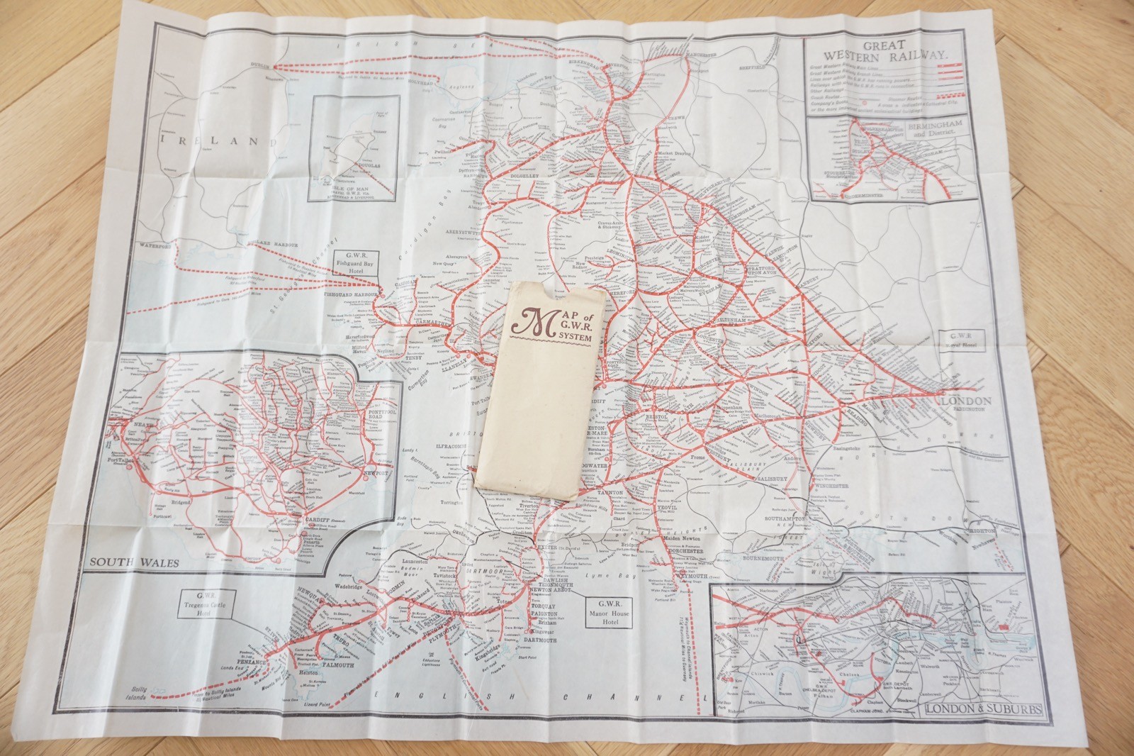 GWR System Map Pocket Railway Map & Pouch