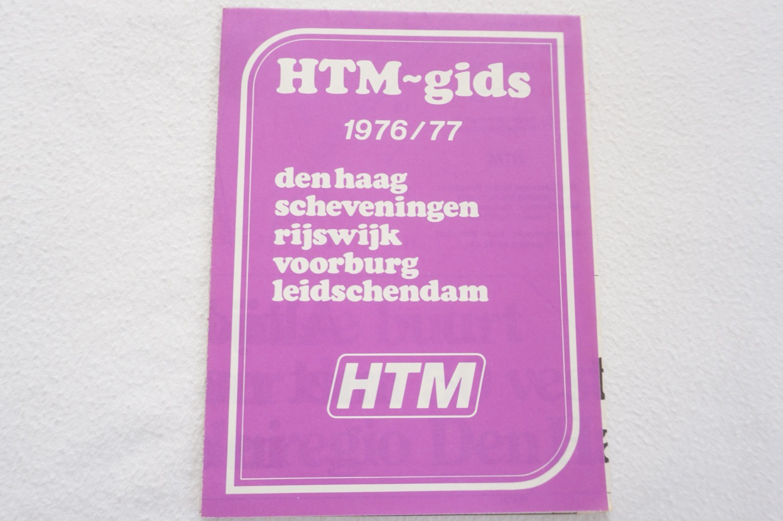 1976 HTM Netherlands Railway Bus Tram Route Map