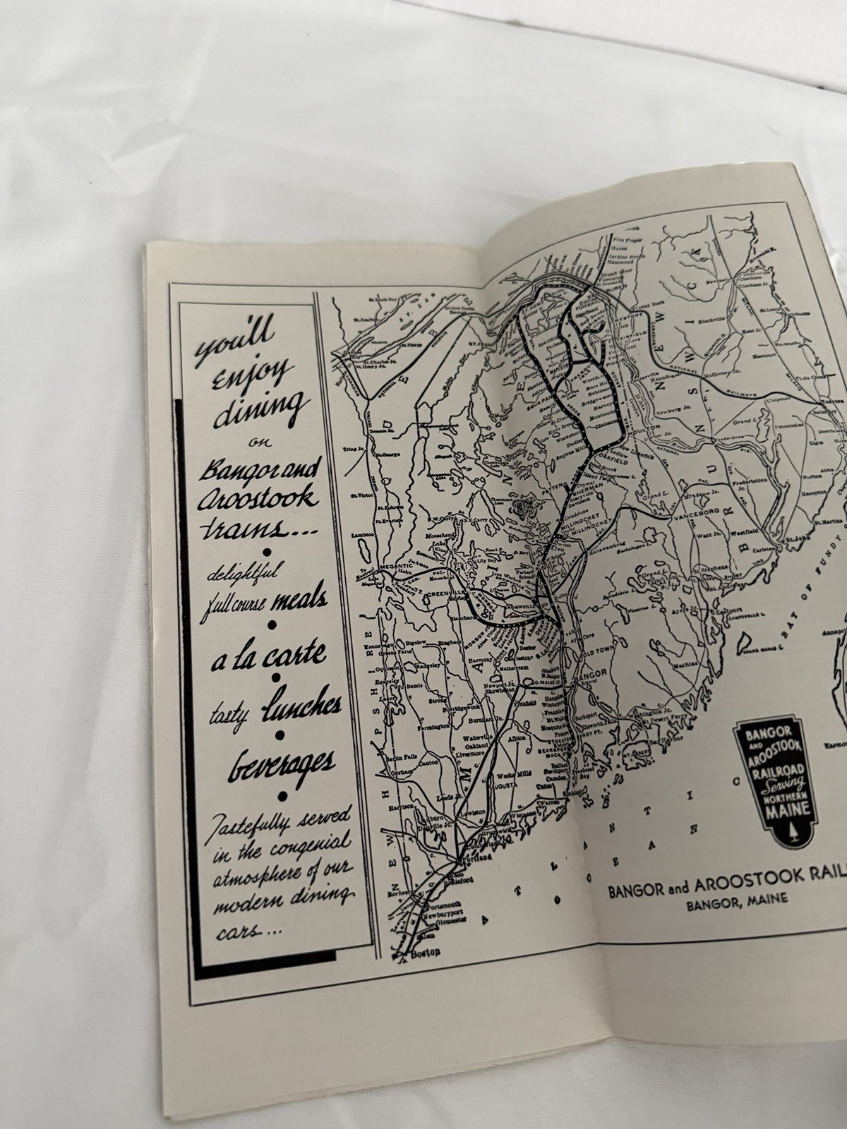 Bangor and Aroostook Railroad Tiem Table TImetable April 1956
