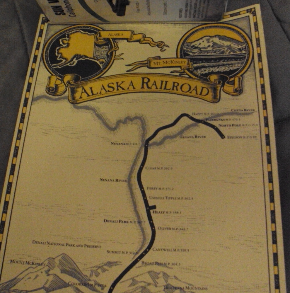 1993 Alaska Railroad corp map 9″ x 23″ poster