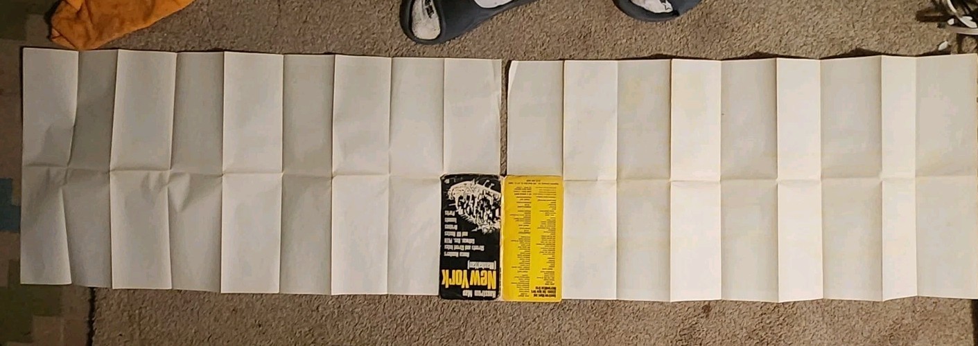 Vintage Hagstrom’s Map of New York Manhattan Street Subway Bus Path RR Bridges..