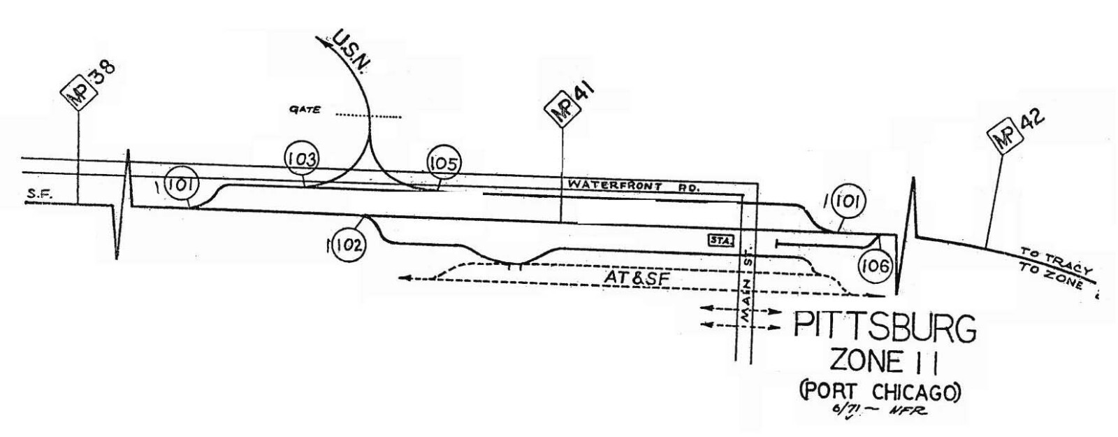 Southern Pacific RR 1971 Pittsburg Zones 1 to 8 SPINS PDF pages on DVD
