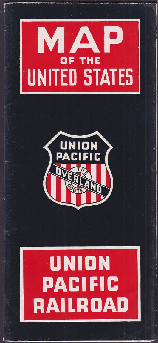 Union Pacific Overland Route United States Map 12/1 1938