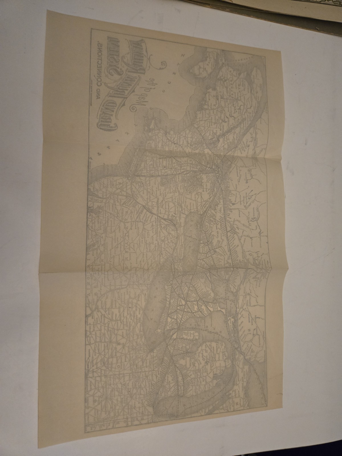1910 Grand Trunk Railway System & Connections Map 3024 Original Northeast US