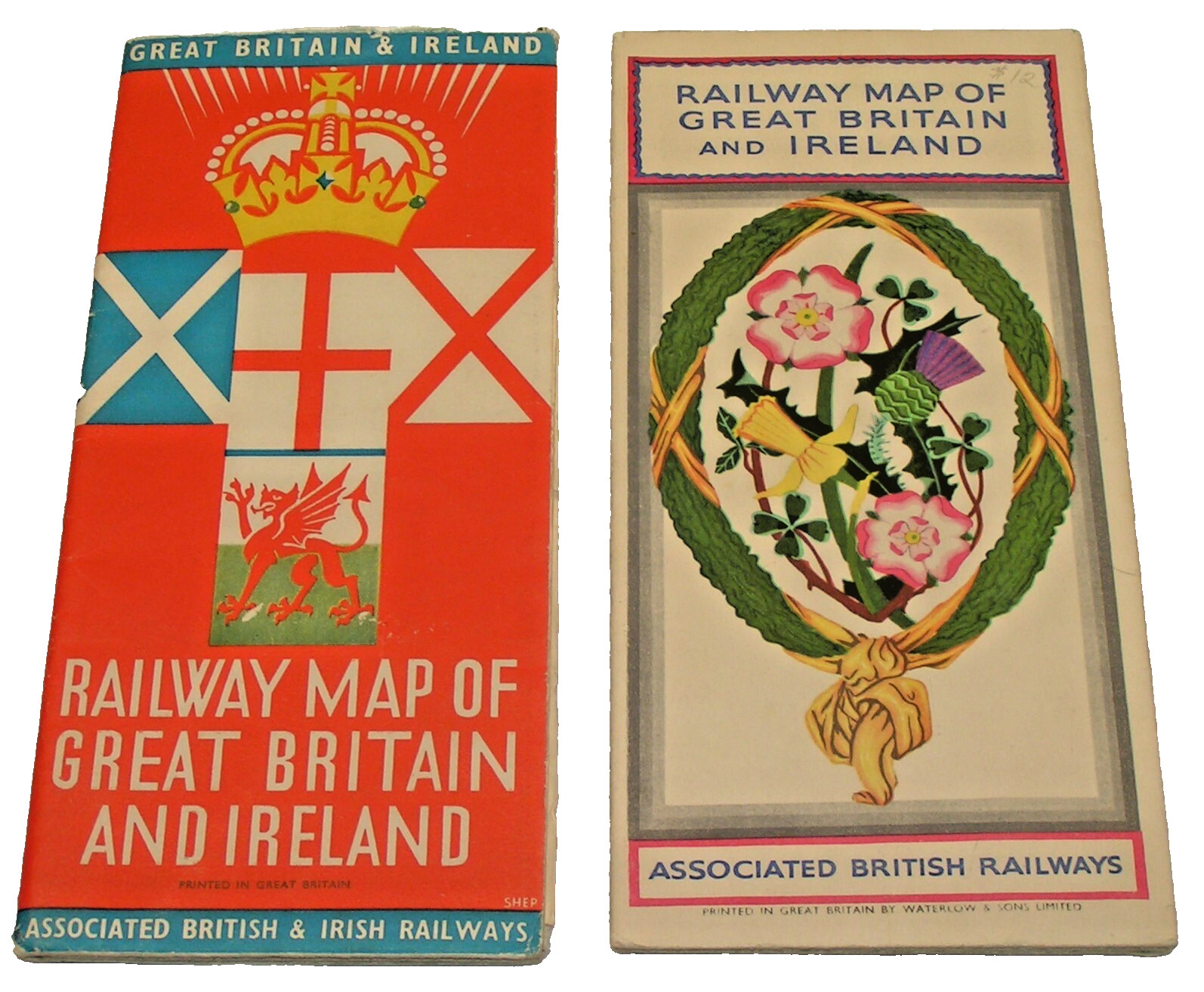 1950’s Collection of 2 Great Britain & Ireland Railway Maps