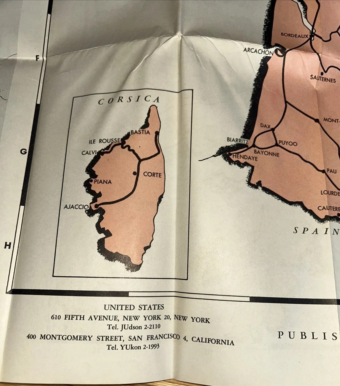 Vintage RAILROAD MAP OF FRANCE AND EUROPE, French National Railroad
