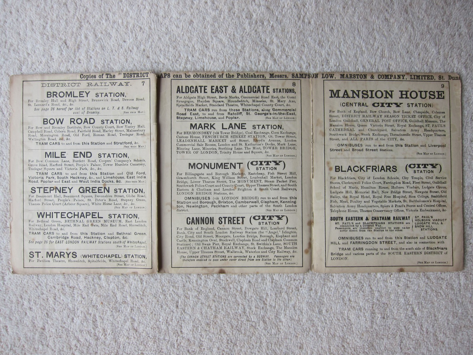 The “District” Map of Greater London & Environs. District Railway Co 1st Ed 1902