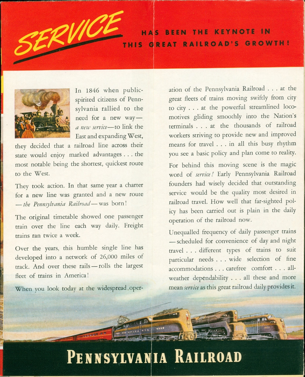 1948 PENNSYLVANIA RAILROAD SCENIC GUIDE SMAP BROCHURE COLOR PHOTOS ILLUSTRATIONS