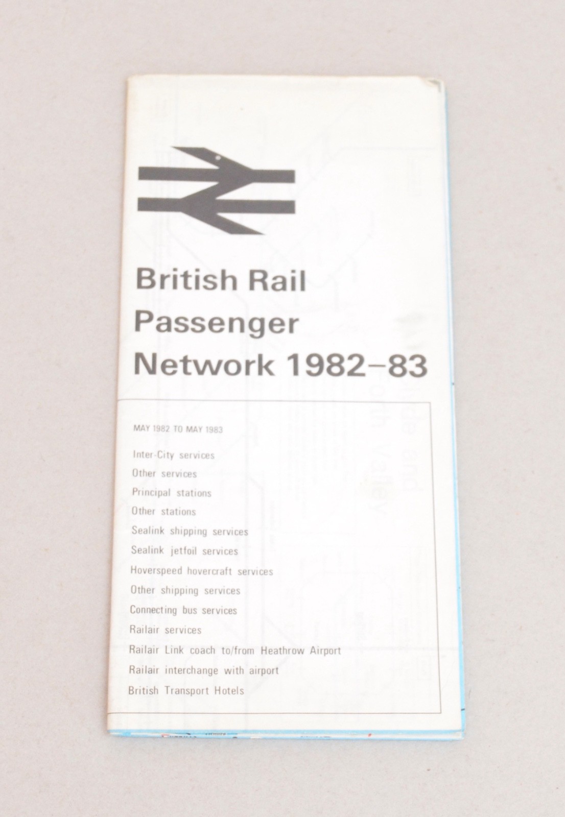 Railway Pocket Map British Rail Passenger Network 1982-83