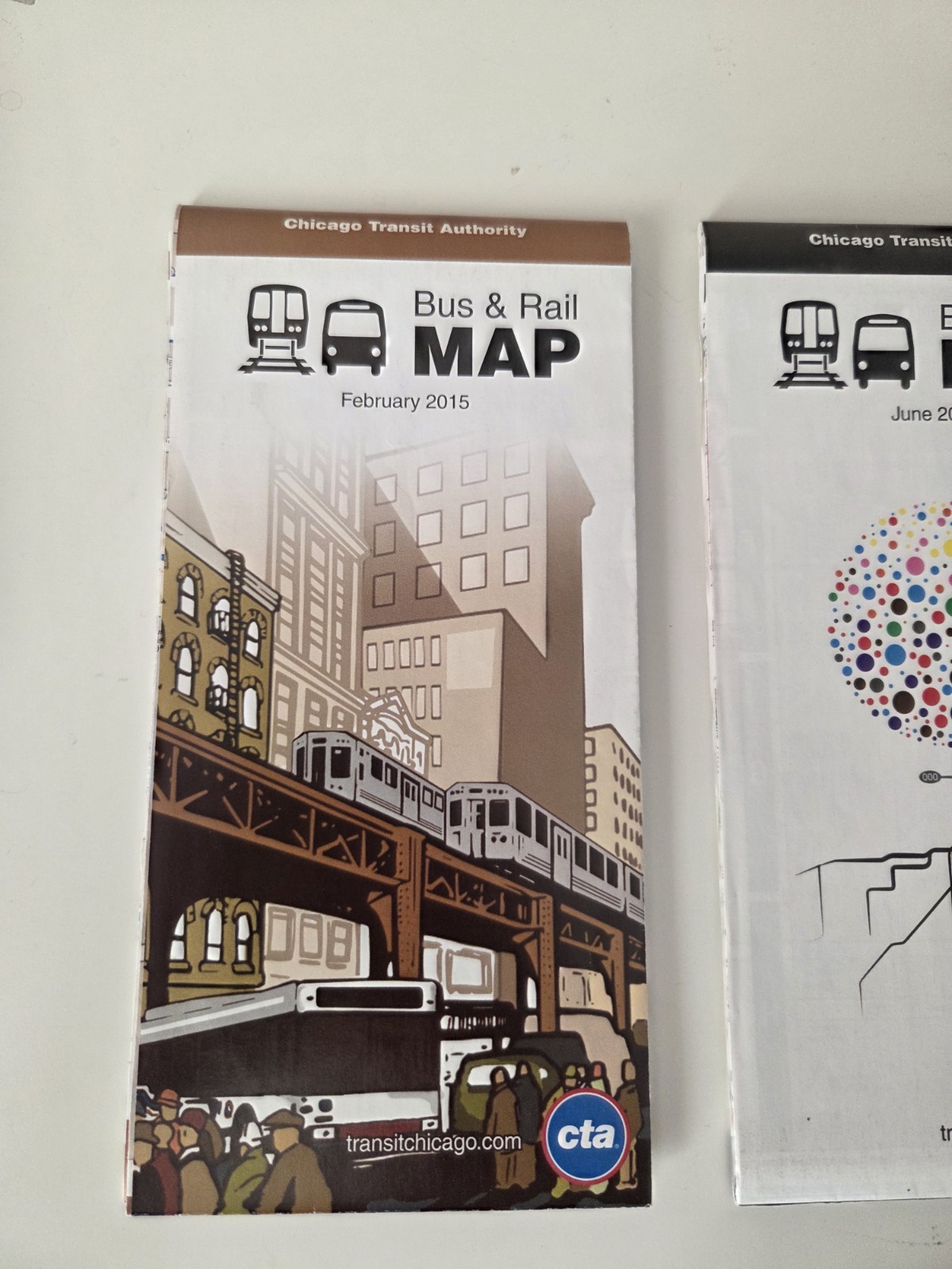 Chicago Transit Authority (CTA) Bus & Rail Maps 2012, 13, 14, 15 +CTA Fares 2013
