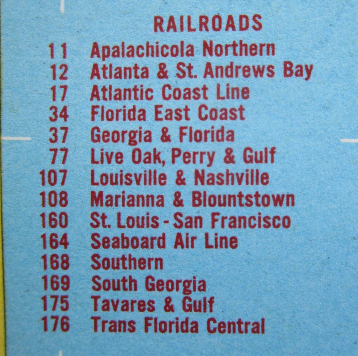GA FL 1952 GEORGIA RAILROAD Map MILSTEAD RR; BOWDEN RR ~or~ FLORIDA.