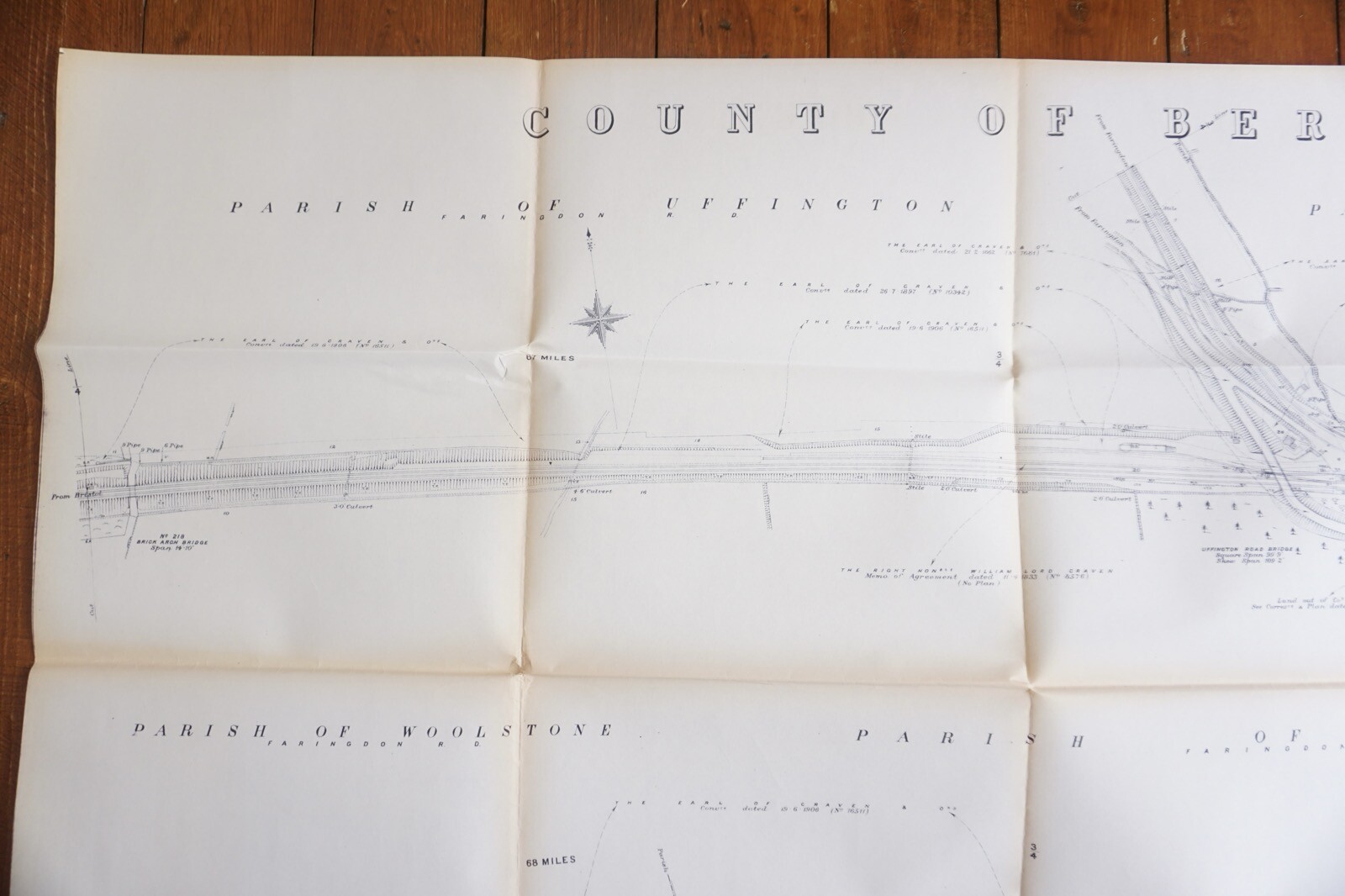 1933 GWR Uffington Balking Berkshire Railway Map Ref 6