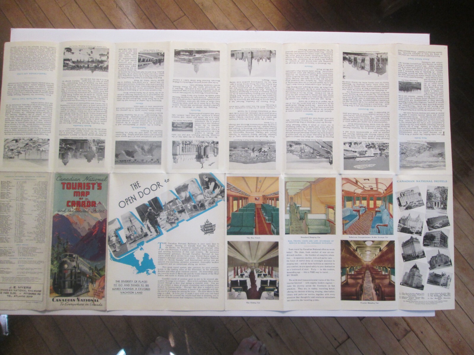 Vintage Canadian National Tourist’s Map of Canada & United States 1941