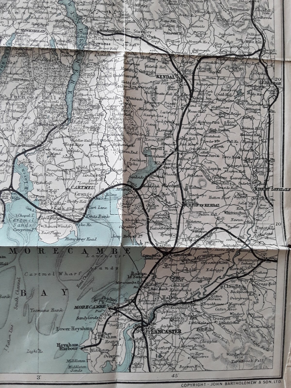 LMS Map Lake District 1940s