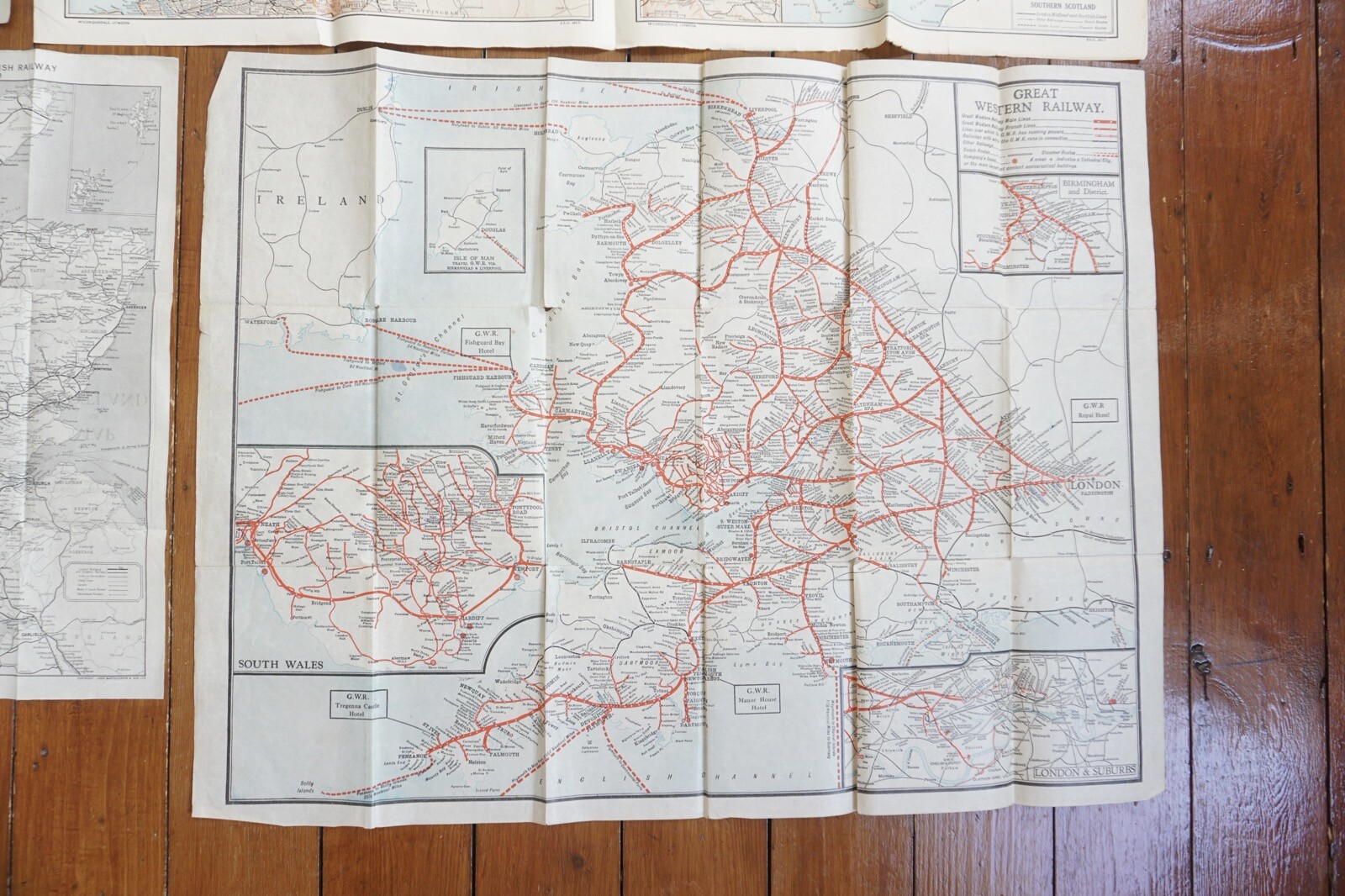 Assorted LMS & GWR Railway Map Collection