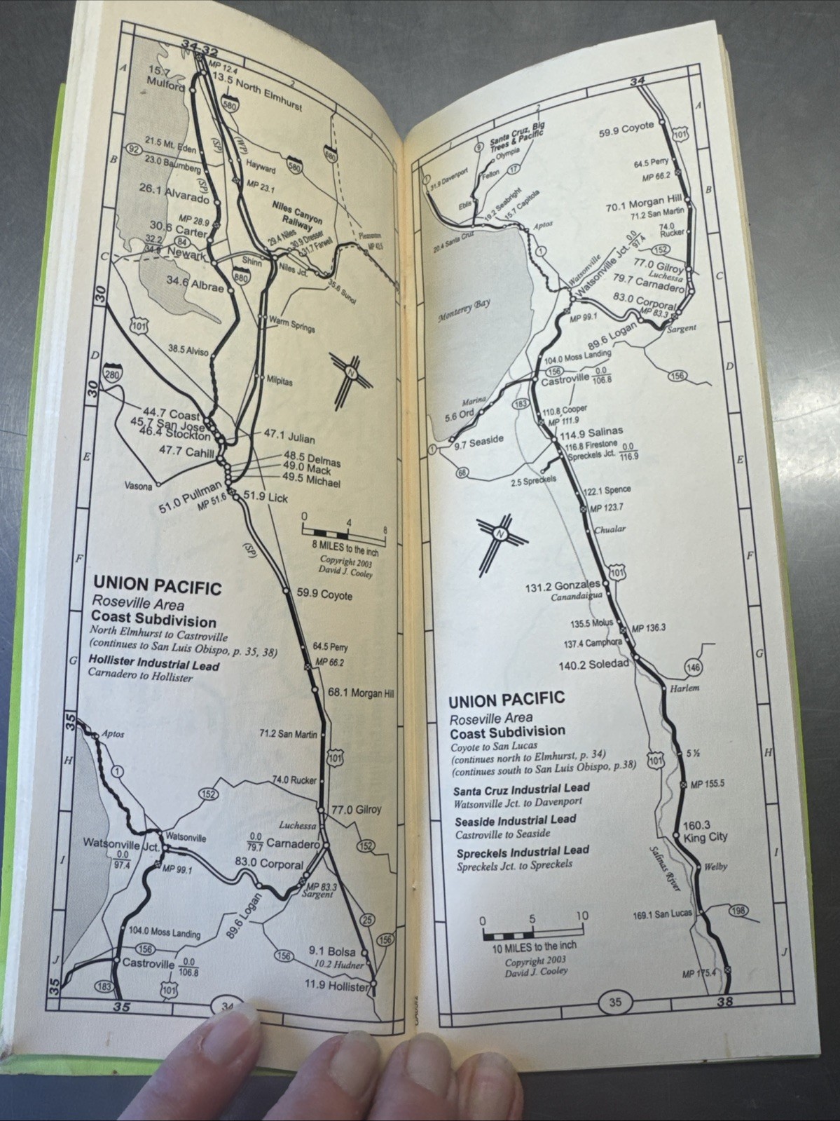 2005 California Railroad Map Pocket Guide. All The State Including Station Index